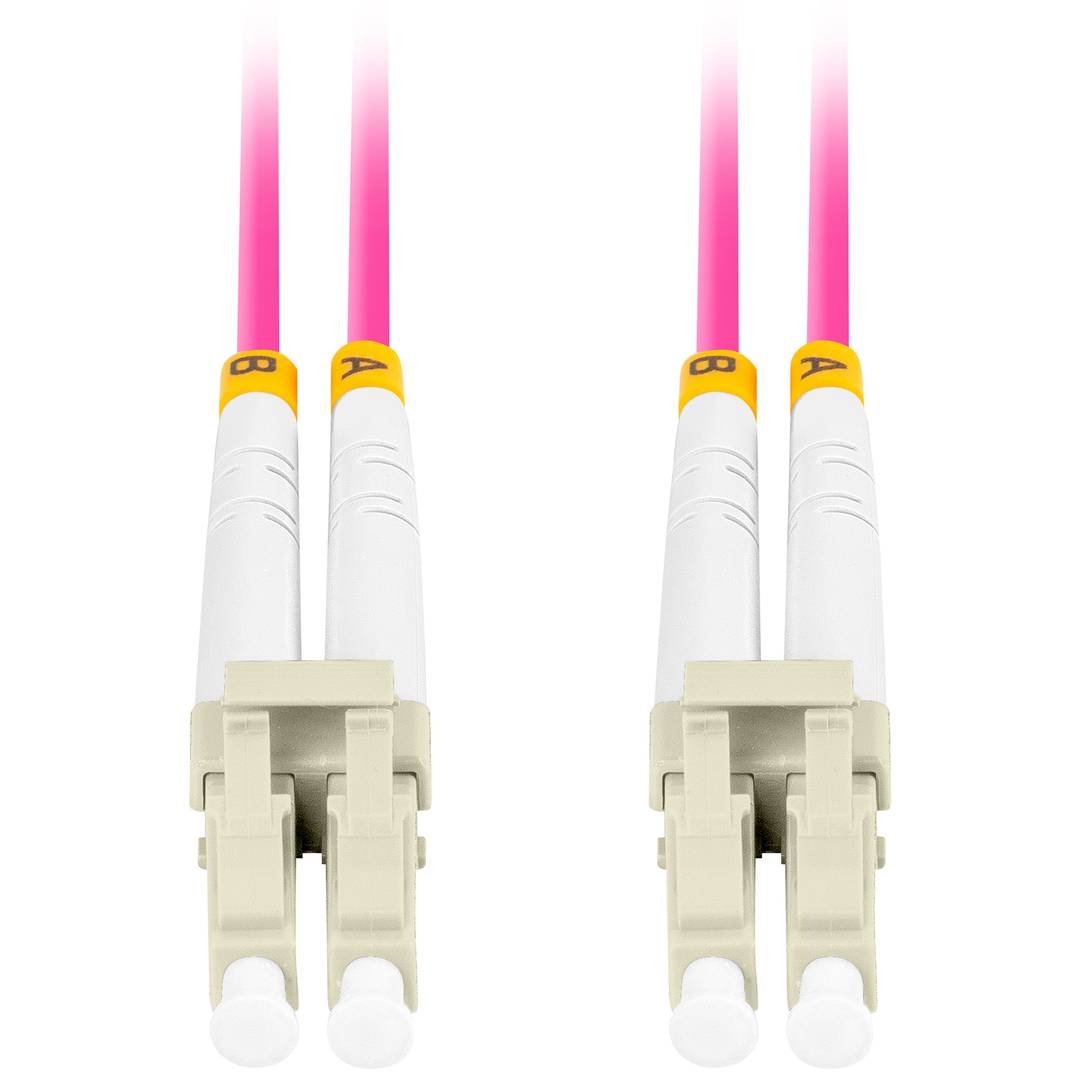 Cable de fibra óptica de Lanberg FO-LULU-MD41-0020-VT de 2 m con conectores LC/UPC y OM4