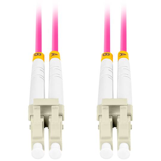 Cable de fibra óptica de Lanberg FO-LULU-MD41-0020-VT de 2 m con conectores LC/UPC y OM4