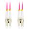 Cable de fibra óptica de Lanberg FO-LULU-MD41-0020-VT de 2 m con conectores LC/UPC y OM4