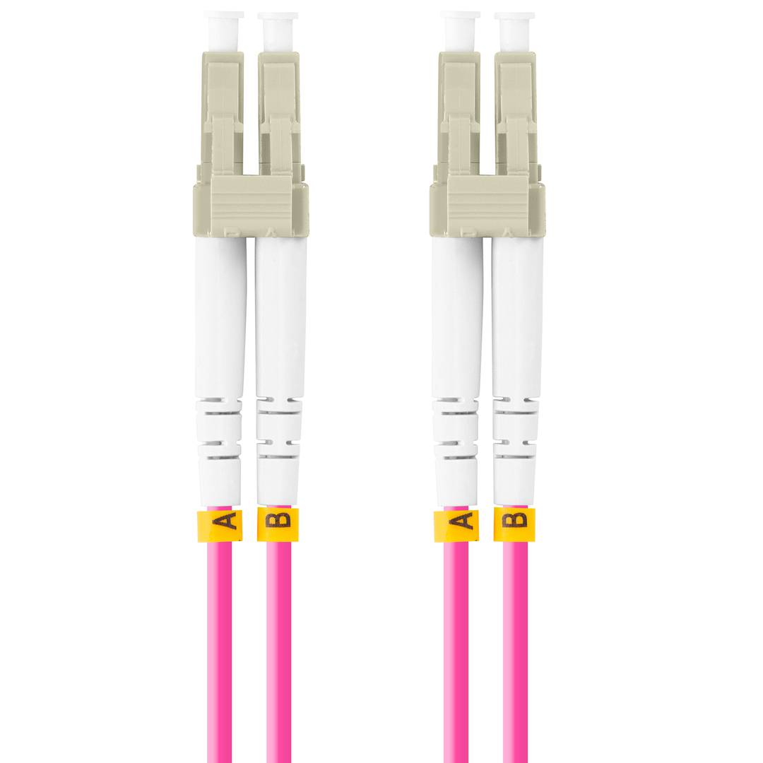 Cable de fibra óptica de Lanberg FO-LULU-MD41-0020-VT de 2 m con conectores LC/UPC y OM4