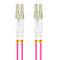 Cable de fibra óptica de Lanberg FO-LULU-MD41-0020-VT de 2 m con conectores LC/UPC y OM4