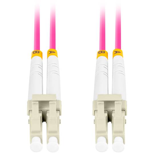 Cable de fibra óptica de Lanberg FO-LULU-MD41-0050-VT de 5 m con conectores LC/UPC a LC/UPC, OM4