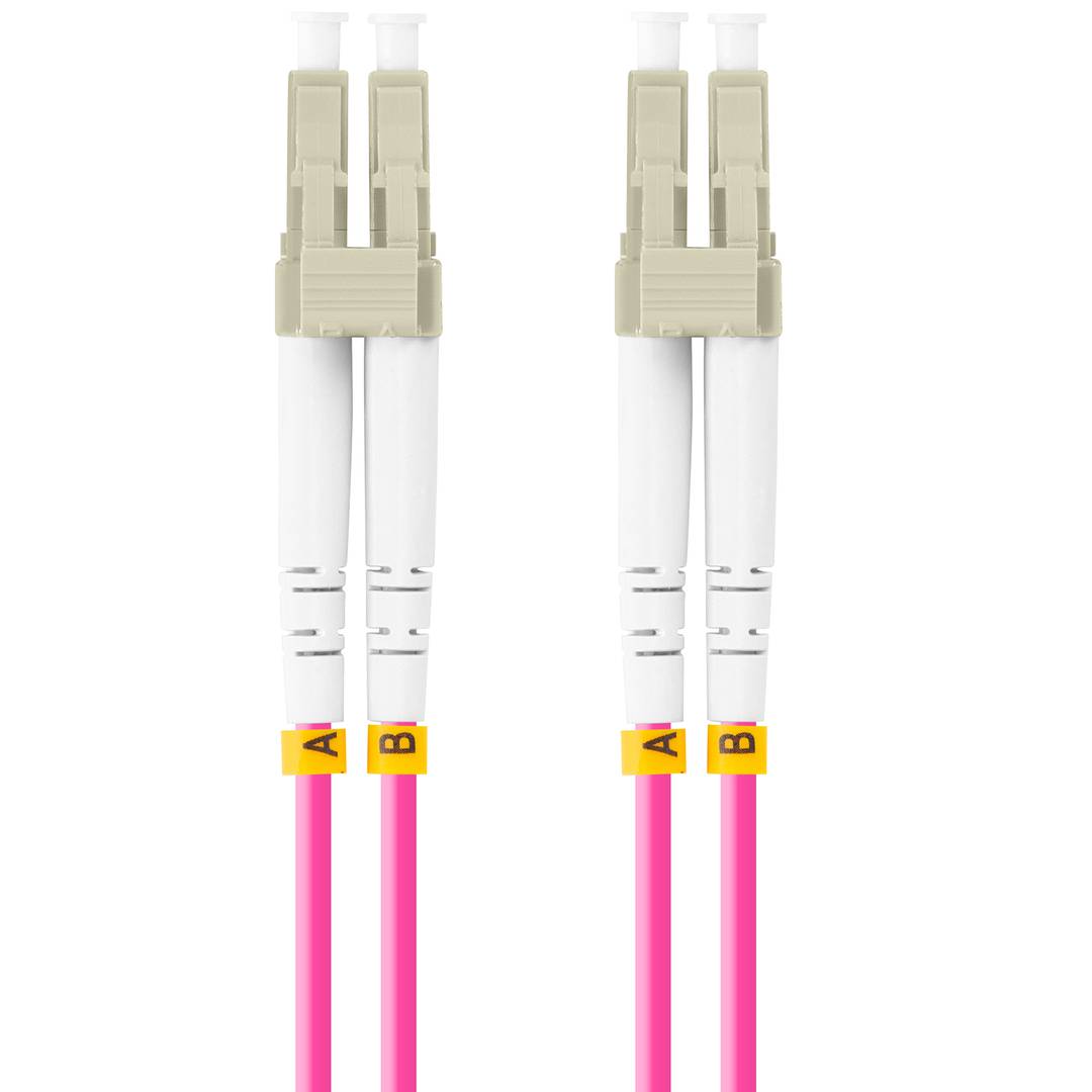 Cable de fibra óptica de Lanberg FO-LULU-MD41-0050-VT de 5 m con conectores LC/UPC a LC/UPC, OM4