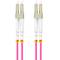 Cable de fibra óptica de Lanberg FO-LULU-MD41-0050-VT de 5 m con conectores LC/UPC a LC/UPC, OM4
