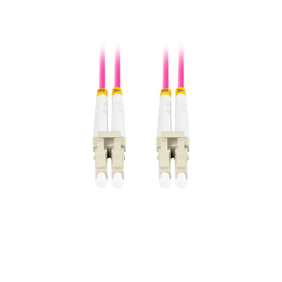 Cable de fibra óptica de Lanberg FO-LULU-MD41-0050-VT de 5 m con conectores LC/UPC a LC/UPC, OM4