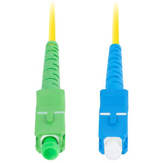 Kabel światłowodowy ze złączami SC/APC i SC/UPC 3 metry żółty Lanberg FO-SASU-SS21-0030-YE