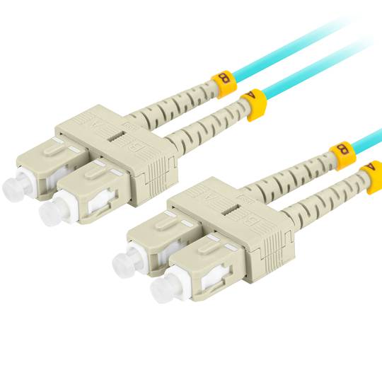 Câble optique Lanberg avec connecteurs SC/UPC OM3 1 mètre FO-SUSU-MD31-0010-TQ