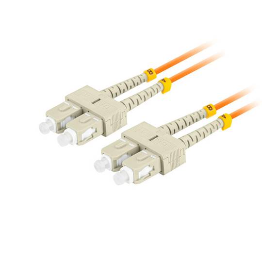 Cable de fibra òptica SC/UPC a SC/UPC 5 metres de Lanberg FO-SUSU-MD21-0050-OG
