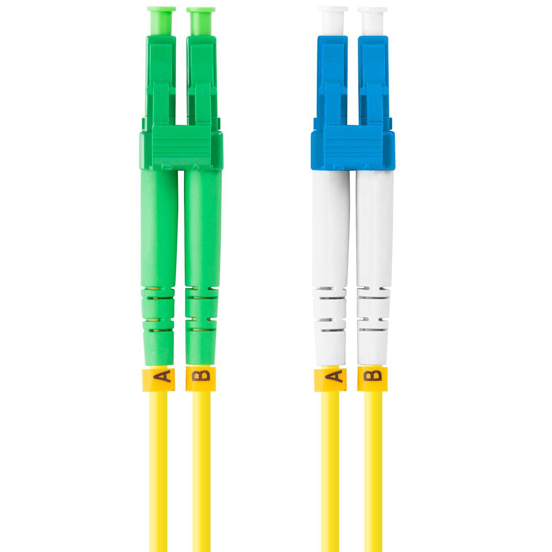 Cabo óptico Lanberg com conectores SC/UPC e LC/UPC 2 metros amarelo FO-SULU-SD11-0020-YE