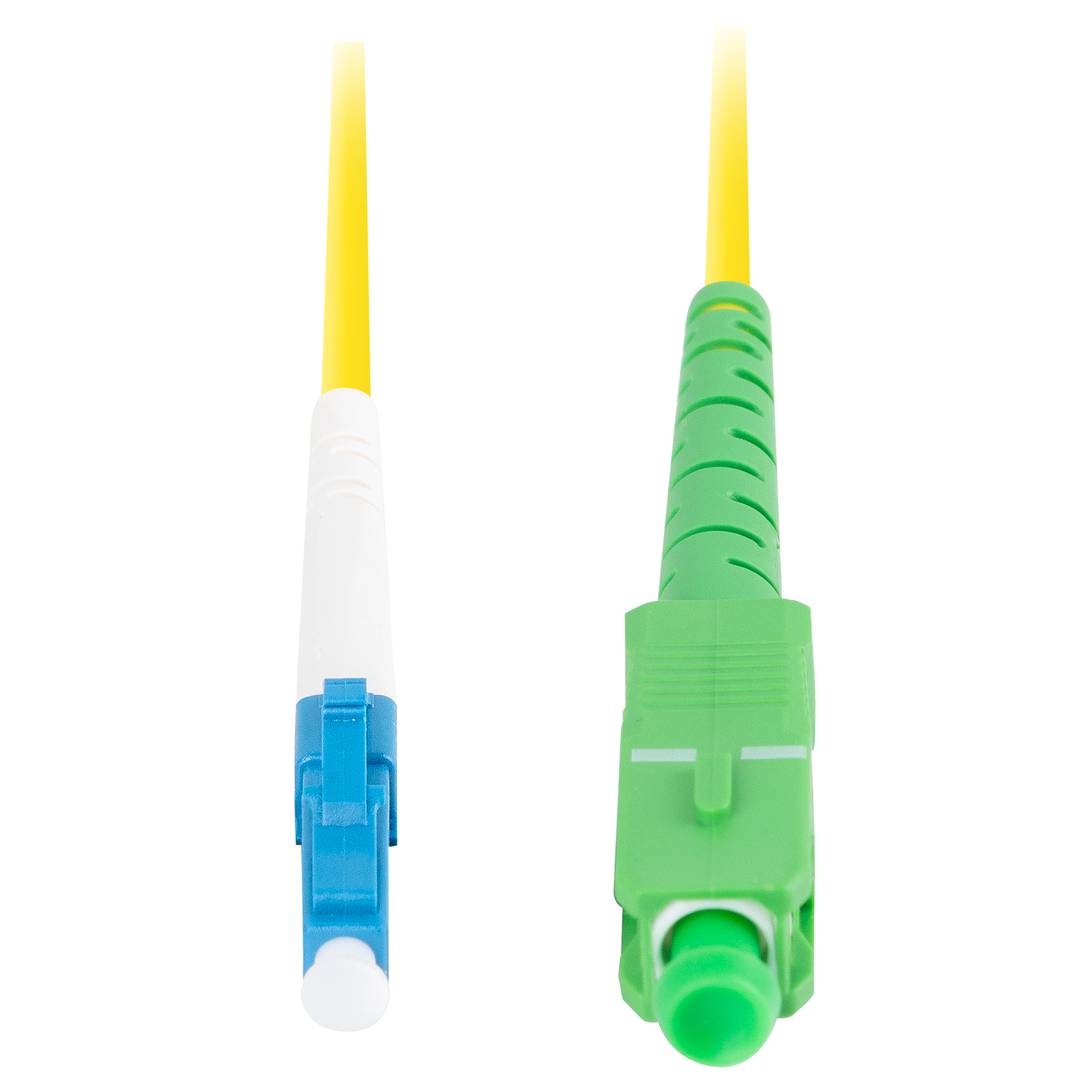 Lanberg Glasfaserkabel FO-LUSA-SS11-0050-YE 5 m G.657.A1 mit LC/UPC- und SC/APC-Steckern
