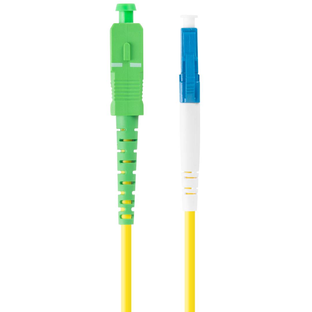 Lanberg Glasfaserkabel FO-LUSA-SS11-0050-YE 5 m G.657.A1 mit LC/UPC- und SC/APC-Steckern