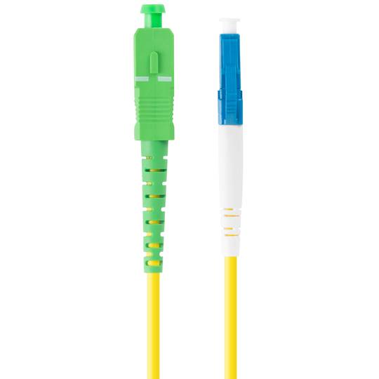 Lanberg Glasfaserkabel FO-LUSA-SS11-0050-YE 5 m G.657.A1 mit LC/UPC- und SC/APC-Steckern