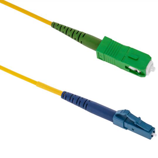 Cabo de fibra óptica LC / PC para SC / APC 5m monomodo simplex 9/125
