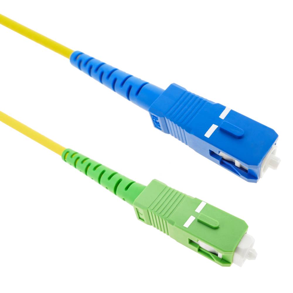 SC/PC to SC/APC Fiber Optic Cable Single Mode 9/125 1/2m - Cablematic