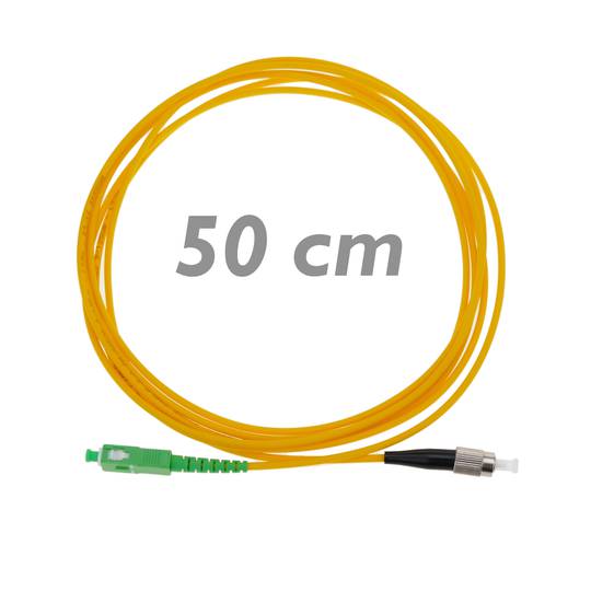 Fiber Optic Cable FC/PC a SC/APC simplex monomodale 9/125 del 50 cm OS2