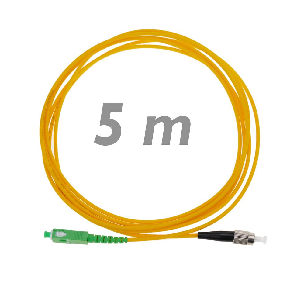 Cable Fibra Óptica FC / PC - SC / APC Monomodo Simplex OS2 9 / 125 µm 5 m