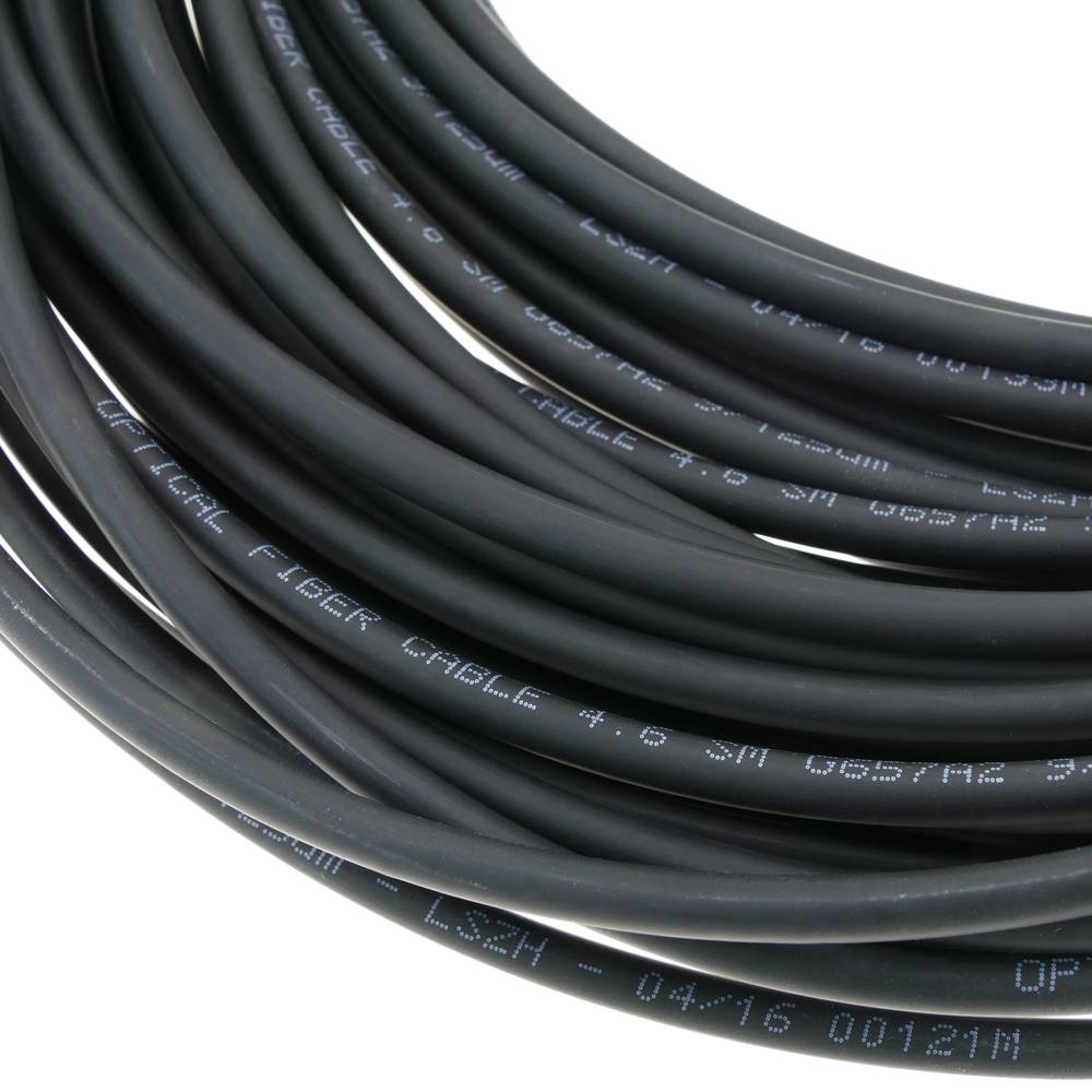  CableWholesale Cable de fibra óptica para interiores y  exteriores, modo único, 9/125 micrones, negro, clasificación elevadora,  carrete, 1000 pies : Electrónica