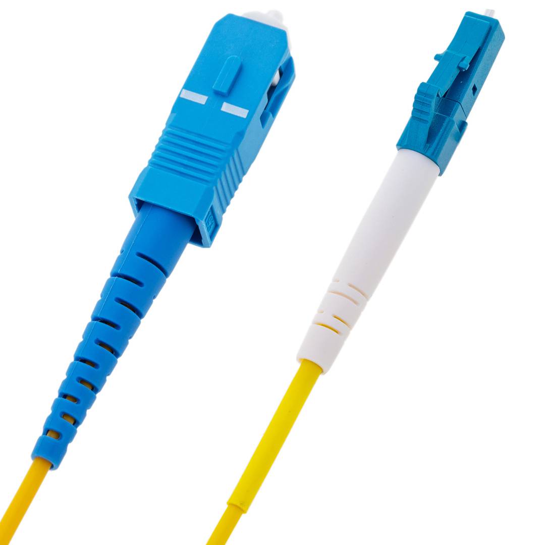 0,5 m OS2 LC/UPC para SC/UPC Singlemode Simplex 9/125 G652D Cabo de Fibra Óptica