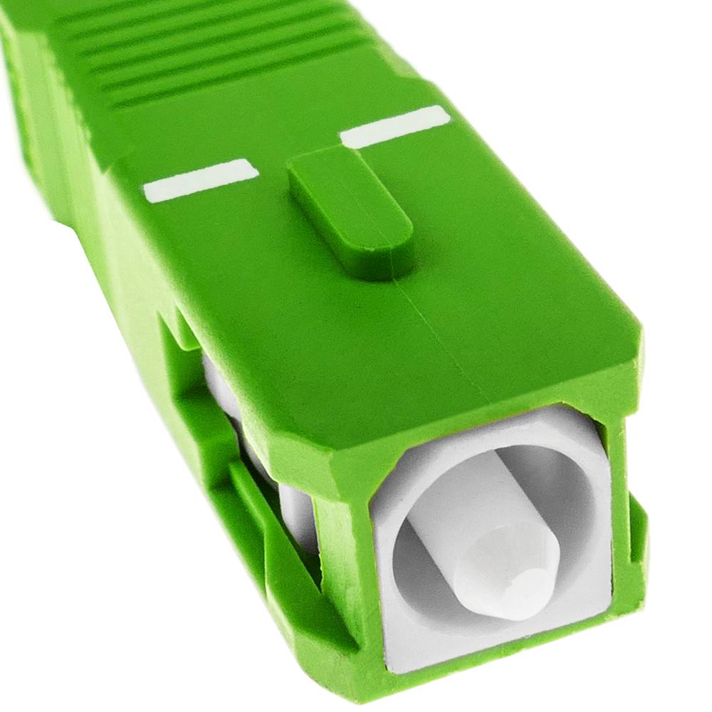 Glasvezelkabel SC / APC naar SC / APC enkele modus SMF SX OS2 simplex 9/125 afgeschermd geel 50 cm