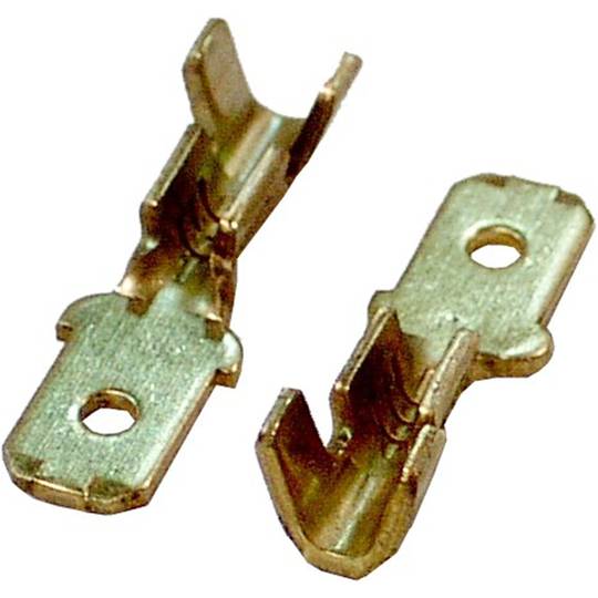 Mannelijke Faston Terminal 4,8 mm Pak van 100 stuks