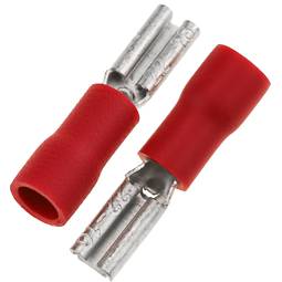 Terminal Faston Hembra 4.8 mm rojo Pack de 100 uds - Cablematic