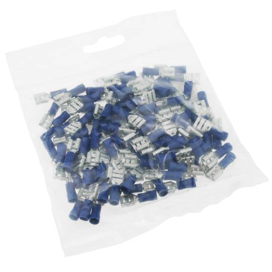 Terminal Faston Buchse 4,8 mm blau Packung mit 100 Stück
