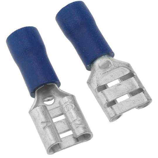 Terminale Faston Femmina 6,3 mm blu Confezione da 100 unità