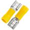 Terminal Faston Hembra 6.3 mm amarillo Pack de 100 uds