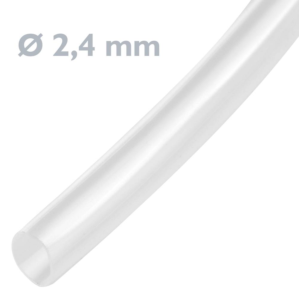 Tubo termoretráctil transparente de 2,4mm en bobina de 3m - Cablematic