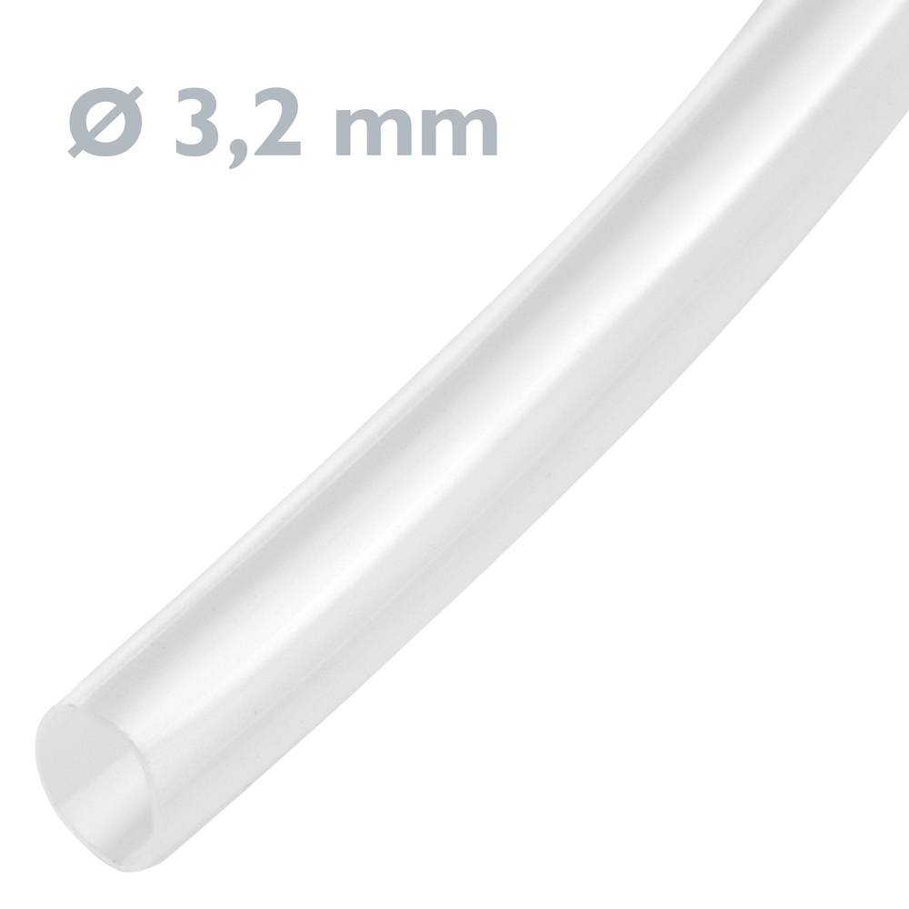 Tubo termoretráctil transparente de 3,2mm en bobina de 3m - Cablematic