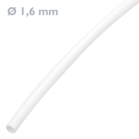 White heat shrink tubing of 1.6 mm roll of 3m - Cablematic