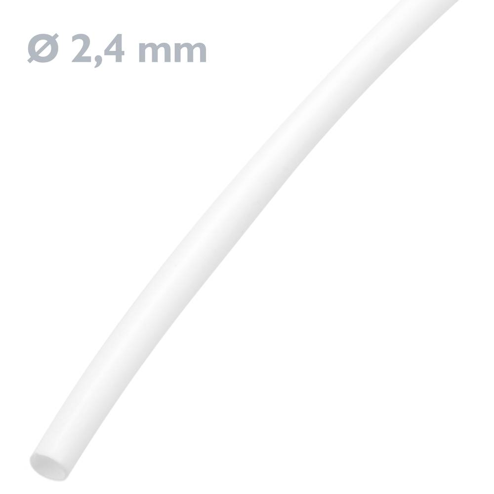Weiß Schrumpfschlauch 2,4 mm Rolle von 3m