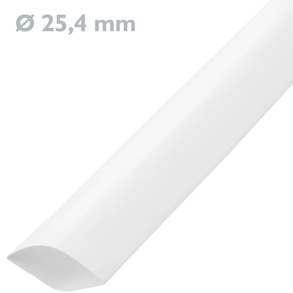 Tubo termoretráctil blanco de 25,4mm en bobina de 3m