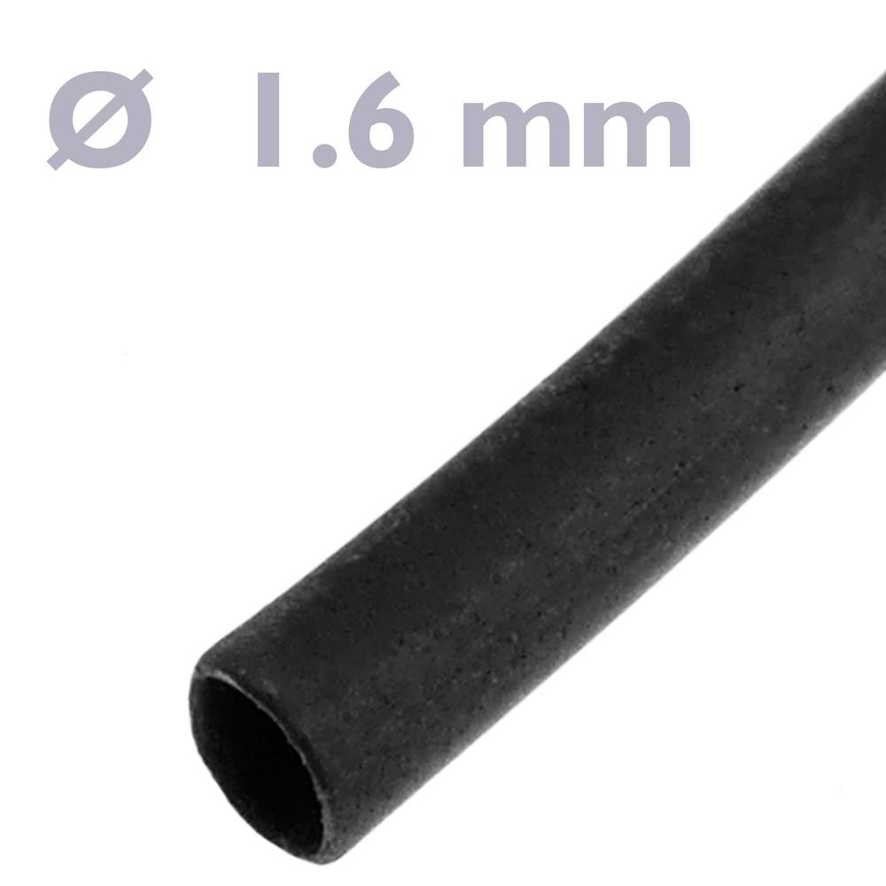 Gaine thermorétractable noir 1,6 mm en rouleau de 3m