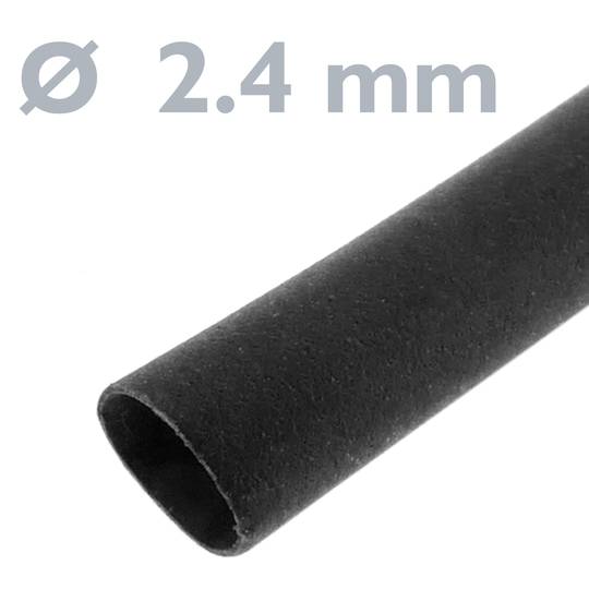 Schrumpfschlauch schwarz 2,4 mm Rolle von 3m