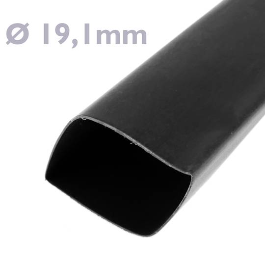 Tubulação do psiquiatra negra de 19,1 milímetros rolo de 3m