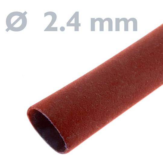 Thermorétractable rouge 2,4 mm rouleau de 3m