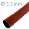 Tubo termoretráctil rojo de 3,2mm en bobina de 3m