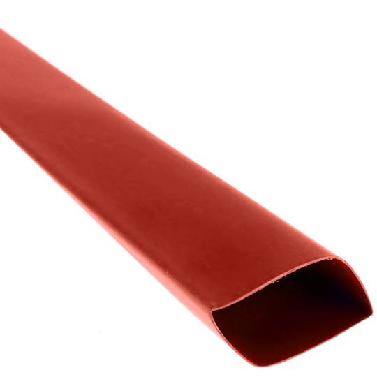 Tubo termoretráctil rojo de 25,4mm en bobina de 3m