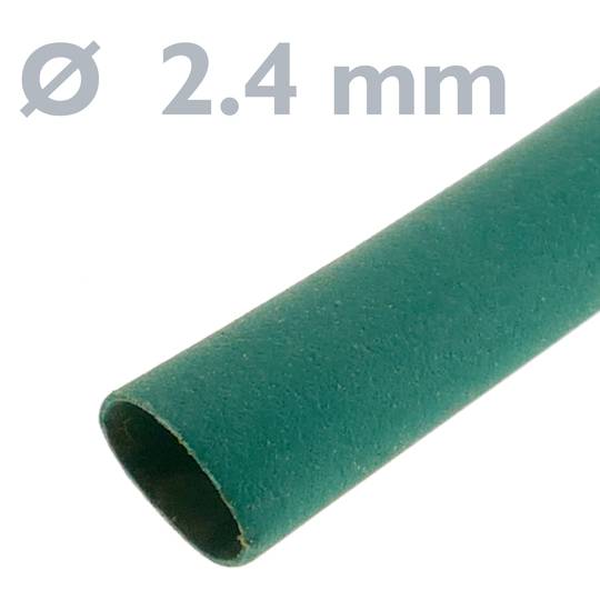 Grün Schrumpfschlauch 2,4 mm Rolle von 3m