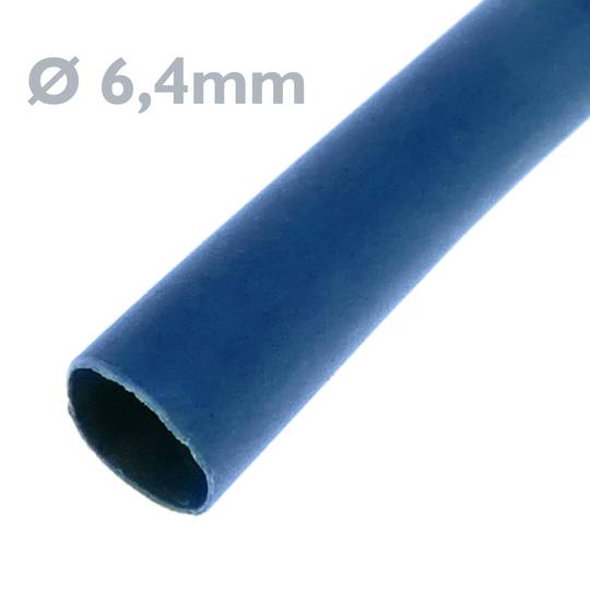 Blu termoretraibile tubo bobina 6.4 mm 3 m