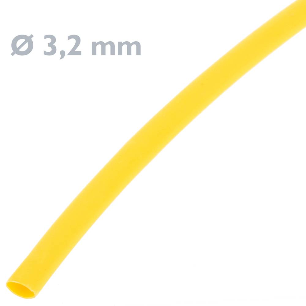 Tubo termoretráctil amarillo de 3,2mm en bobina de 3m