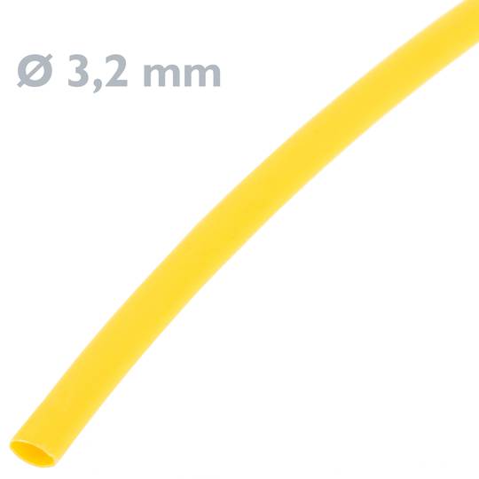 Tubo termoretráctil amarillo de 3,2mm en bobina de 3m