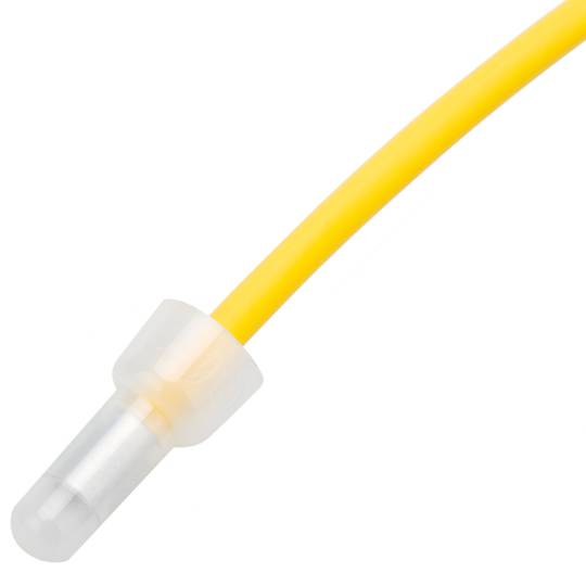 Gele krimpkous van 6,4 mm in een spoel van 3 m