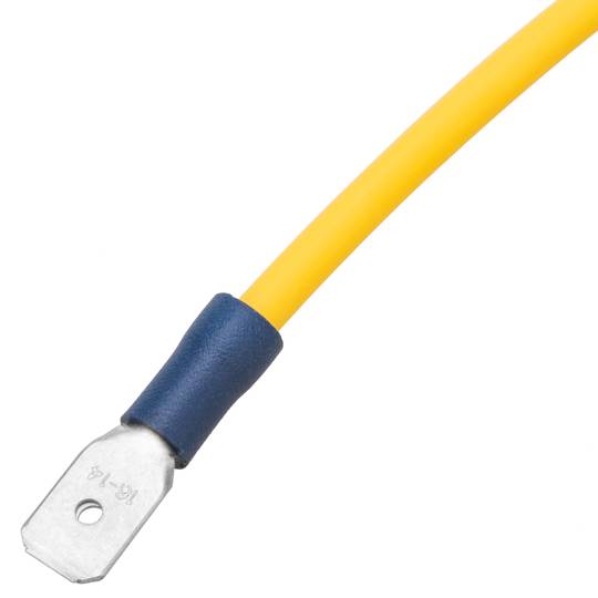 Gele krimpkous van 6,4 mm in een spoel van 3 m