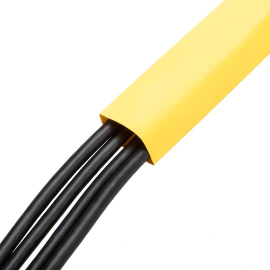 Tubo termoretráctil amarillo de 9,5mm en bobina de 3m
