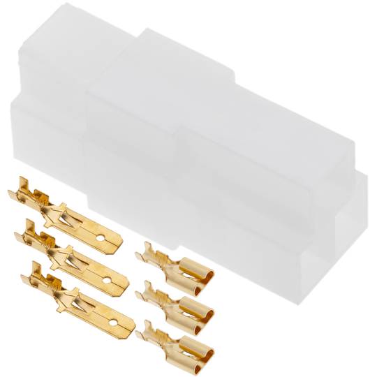 Conectores rápidos de 3 vias de 6,35 mm para faston tipo T