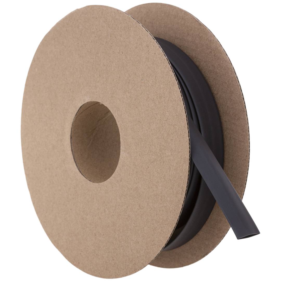 Scatola termorestringente nera, diametro 9,5 - 4,8 mm, bobina da 10 m