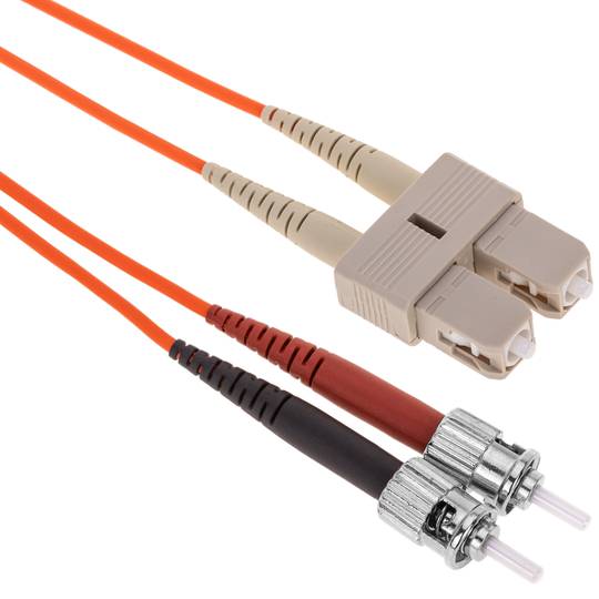 Fiber Optic Cable ST zu SC-Duplex-Multimode 62.5/125 von 1 m