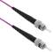 Cable de fibra óptica OM4 multimodo MMF simplex 50µm/125µm ST-ST de 1m